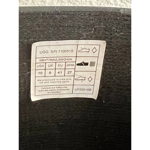 UGG Sienna Matte Rain Boots Women's Size US 10 Black Rubber Waterproof 1100510 - Picture 6 of 8